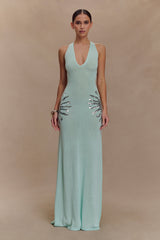 Ellington Knit Maxi Dress With Sequin - Lagoon