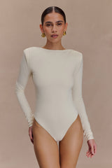 Elsie Shoulder Pad Bodysuit - Ivory
