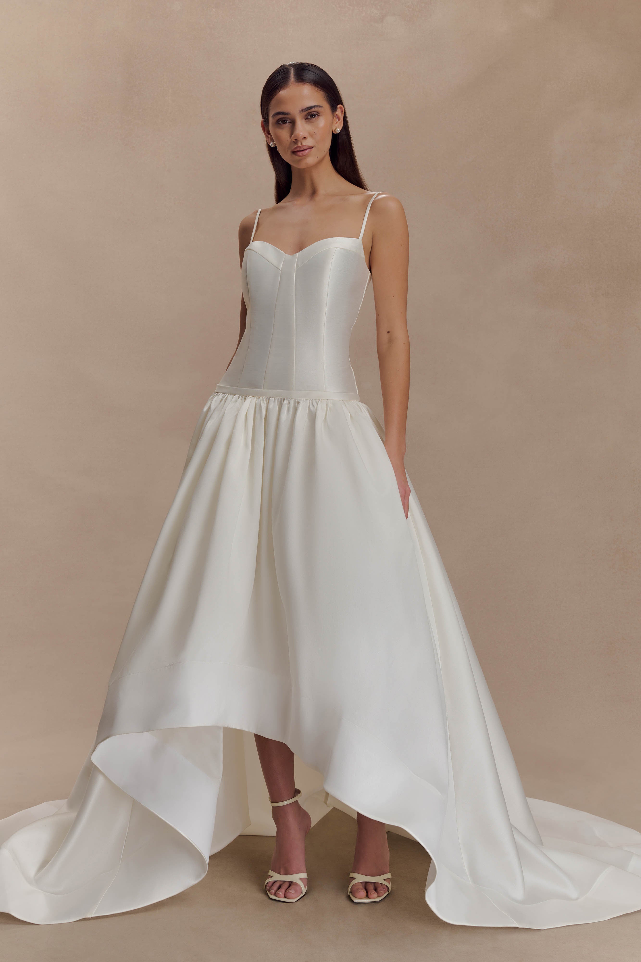 Carol Taffeta Maxi Gown - Ivory