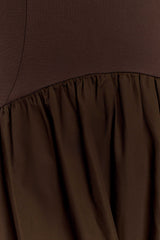 Acacia Contrast Sleeveless Maxi Dress - Chocolate