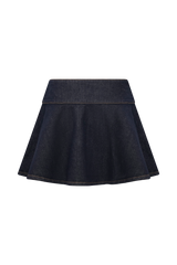Arista Denim Mini Skirt - Washed Indigo Blue