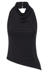 Federica Slinky Halter Neck Top - Black