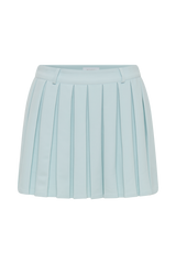 Mura Pleated Mini Skirt - Ice Blue