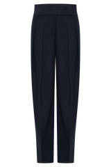 Penelope Pleated High Waisted Pants - Dark Navy