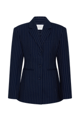 Bellamy Cinched Blazer - Navy Pinstripe