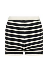Tabitha Stripe Knit Shorts - Black/White