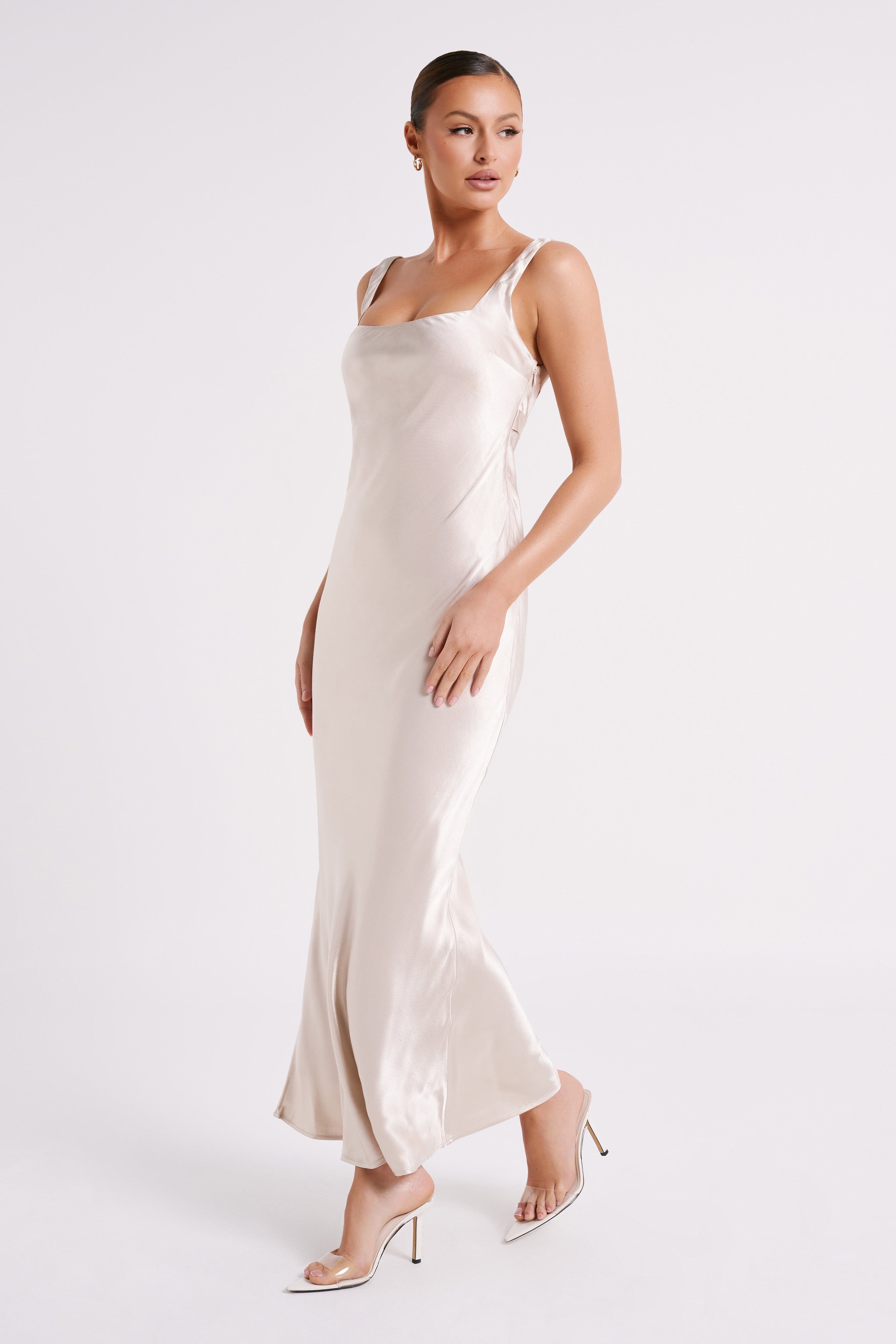 Ensley Satin Maxi Dress - Champagne