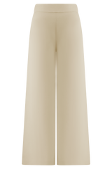 Raya Mid Rise Wide Leg Linen Pant - Natural Beige